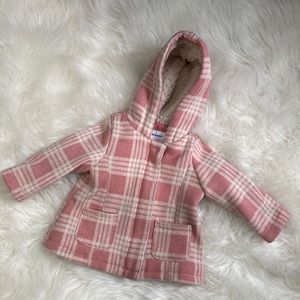 Sherpa Lined Plaid Coat for Baby